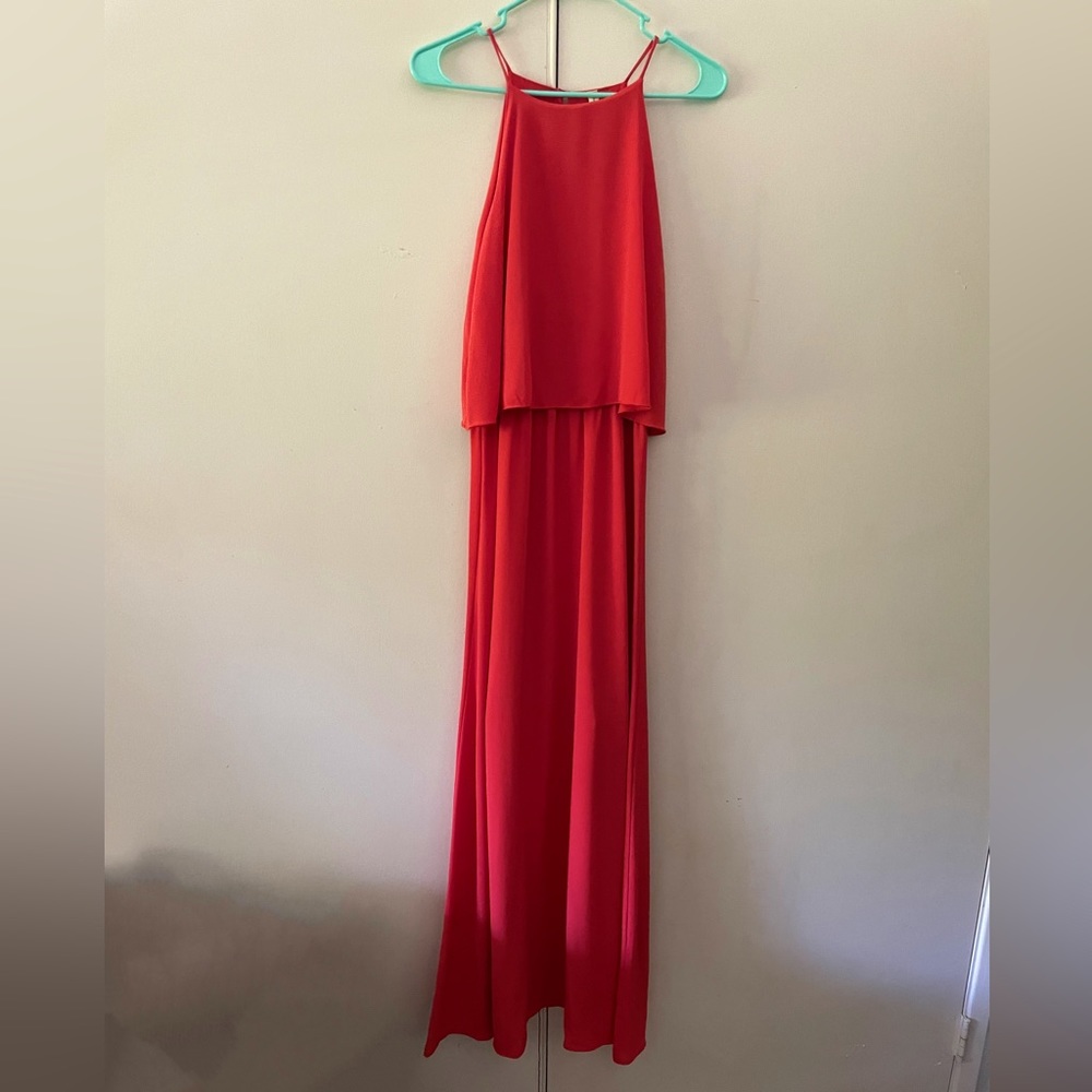 Tyche formal maxi dress, Coral, Large